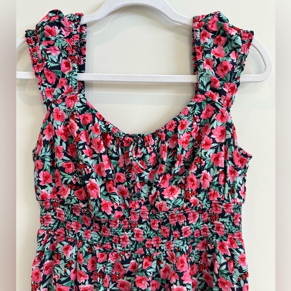 Old Navy Pink and Green Floral Dress Large NWOT - Picture 6 of 9